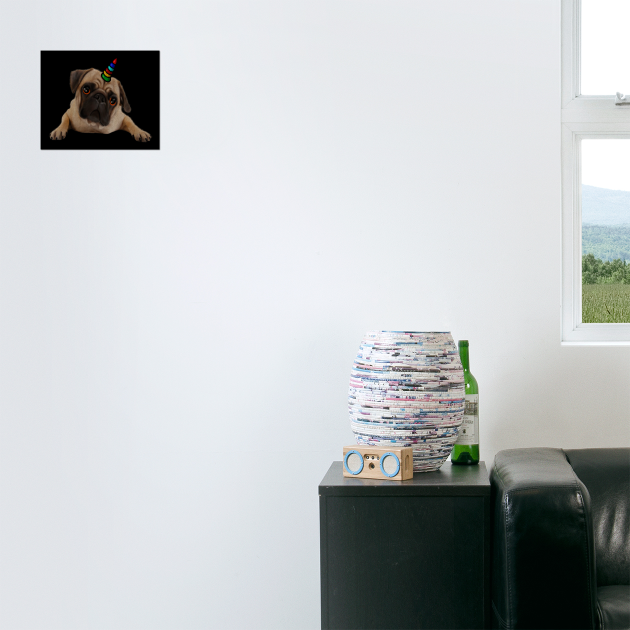 Cute Pug Dog Unicorn by logiamerch